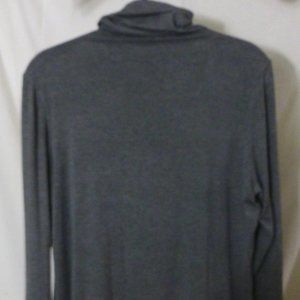 Halogen 1X Layering Turtleneck Stretch Fabric Gray EUC Plus Size Turtleneck